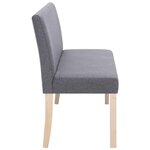 Banquette pouf tabouret meuble banc 139 5 cm gris clair polyester 3002101