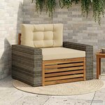 vidaXL Sofa de milieu extérieur Bois d'Acacia Massif Naturel
