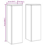 vidaXL Supports de Plantes Pillar 2 Pièces Blanc 24x24x75 cm Acier