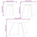 vidaXL Table basse 3 Pièces Naturel 49 x 49 x 30 cm Bois de pin massif