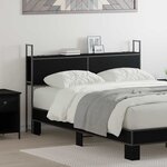 vidaXL Headboard de Rangement avec Station de Charge Chêne noir 150 cm