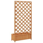 vidaXL Jardinière avec treillis marron bois massif de sapin