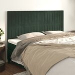 vidaXL Têtes de lit 4 Pièces Vert foncé 80x5x78/88 cm Velours