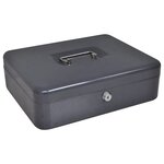 vidaXL Coffre-fort portable Gris foncé Acier Moyen Coffre-fort portable