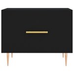 vidaXL Table basse Noir 50x50x40 cm Bois d'ingénierie