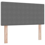 vidaXL Lit de Sommier avec Matelas & LED Gris Clair 100x200 cm Tissu en Velours Côtelé