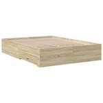 vidaXL Cadre de lit et tiroirs chêne sonoma 120x200 cm bois ingénierie