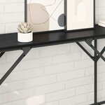 vidaXL Table console Chêne noir 180 x 29 x 75 cm Bois d'ingénierie