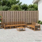 vidaXL Ensemble de canapés d'extérieur 8 Pièces Naturel