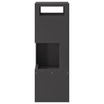 vidaXL Brasero Carré Noir 35x35x100 cm Acier