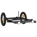 vidaXL Remorque de vélo noir 122x53x28 cm fer