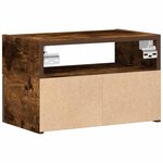 vidaXL Table de chevet murale chêne fumé 45x26x28 5 cm