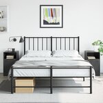 vidaXL Tables de chevet 2 Pièces noir 34 5x39x62 cm acier