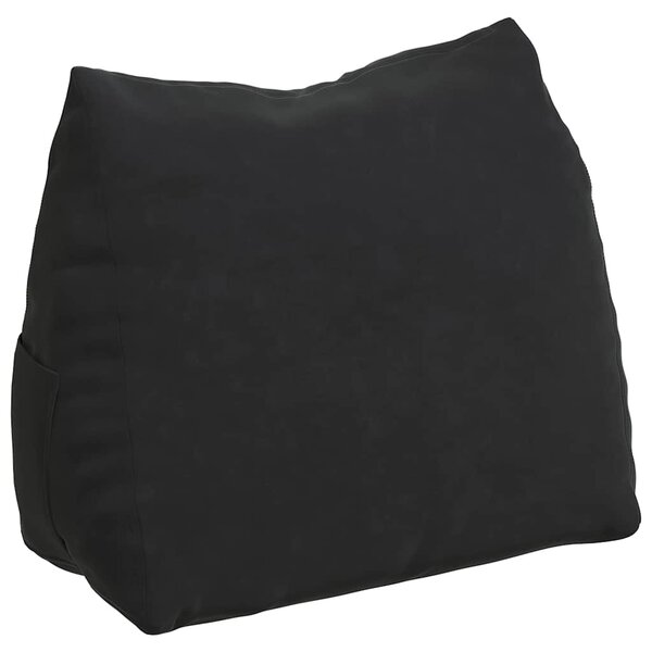 vidaXL Coussin de Dos Noir 60 x 20 x 50 cm Tissu en velours côtelé