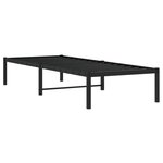 vidaXL Cadre de lit métal sans matelas noir 75x190 cm