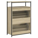 vidaXL Armoire à chaussures chêne sonoma 75x34x112cm bois d'ingénierie