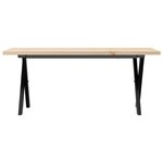 vidaXL Table basse cadre en X 110x40x45 5 cm bois de pin massif acier
