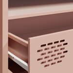 vidaXL Meuble TV rose 202x39x43 5 cm acier laminé à froid