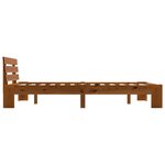vidaXL Cadre de lit avec tête de lit marron miel bois de pin massif