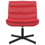 vidaXL Chaise pivotante Rouge 63 x 75 x 76 cm Faux cuir