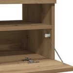 vidaXL Meuble TV avec lumières LED chêne artisanal bois d'ingénierie