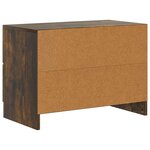 vidaXL Cabinet de chevet avec tiroir Chêne fumé 62 x 34 5 x 44 5 cm