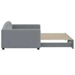vidaXL Lit de jour avec gigogne sans matelas gris clair 100x200 cm