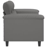vidaXL Canapé à 2 places Gris foncé 140 cm Tissu microfibre