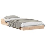 vidaXL Cadre de lit Naturel 75 x 190 cm Pin massif