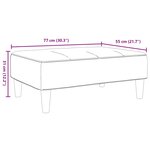 vidaXL Repose-pied vert foncé 77x55x31 cm velours
