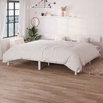 vidaXL Cadre de lit Blanc Bois de pin massif 200x200 cm