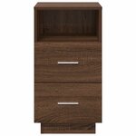vidaXL Tables de chevet 2 Pièces avec 2 tiroirs chêne marron 36x36x68 cm