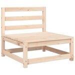 vidaXL Canapé de jardin sans accoudoirs et coussins bois massif de pin