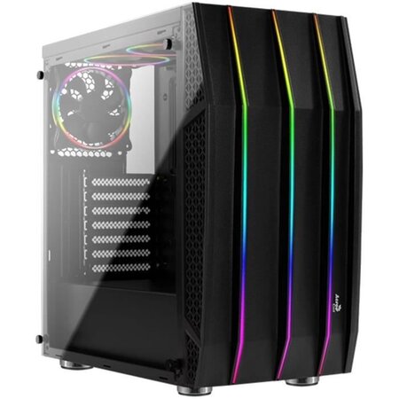 AEROCOOL Klaw RGB noir (Verre trempé) - Boîtier sans alimentation - Format ATX