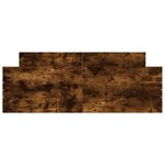 vidaXL Cadre de lit tête de lit et pied de lit chêne fumé 135x190 cm