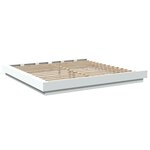 vidaXL Cadre de lit blanc 200x200 cm bois d'ingénierie