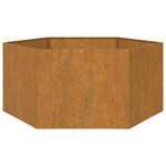 vidaXL Jardinière Rouillé 90x90x45 cm Acier corten