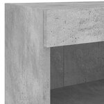 vidaXL Meuble TV muraux 4 Pièces avec lumières LED gris béton
