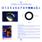 N° B en Laiton  adhésif puissant  50 mm x 2 mm