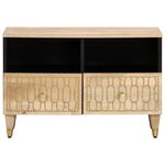 vidaXL Meuble TV 70x33x46 cm Bois massif de manguier