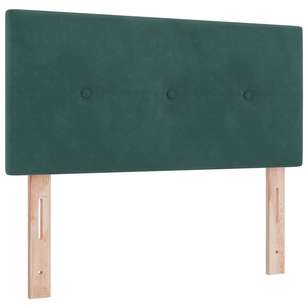 vidaXL Tête de lit LED avec bandes LED Vert 100 cm Velours