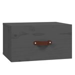 vidaXL Tables de chevet murales 2 Pièces Gris 40x29 5x22 cm