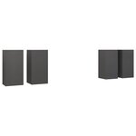 vidaXL Meubles TV 4 Pièces Gris 30 5x30x60 cm Bois d'ingénierie