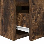 vidaXL Table de chevet murale chêne fumé 38x34x40 cm