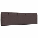 vidaXL Coussin de tête de lit marron foncé 160 cm tissu