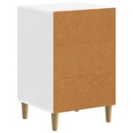 vidaXL Cabinet de chevet avec tiroir Blanc brillant 43 x 41 x 66 5 cm