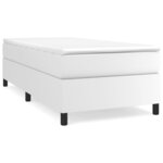 vidaXL Cadre de lit sans matelas blanc 100x200 cm similicuir
