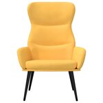 vidaXL Chaise de relaxation Jaune moutarde Tissu