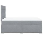 vidaXL Sommier à lattes de lit avec matelas Gris clair 120x200cm Tissu