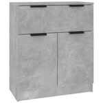 vidaXL Buffets 3 Pièces gris béton bois d'ingénierie
